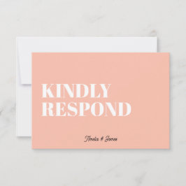 Tarjeta De Confirmación De Asistencia Audaz Boda moderno Retro Funky Bright