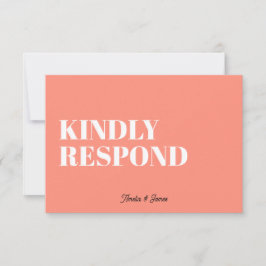 Tarjeta De Confirmación De Asistencia Audaz Boda moderno Retro Funky Bright