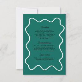 Tarjeta De Confirmación De Asistencia Audaz Retro Funky Moderno Boda Tarjeta de gabinete