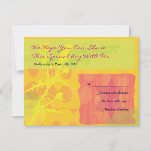 Tarjeta De Confirmación De Asistencia Autumour Colors Bar Bat Mitzvah Reply Card