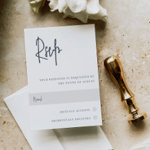 Azul marino | Boda de escritura manuscrita moderna