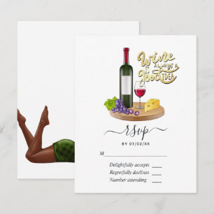 Tarjeta De Confirmación De Asistencia Azul Marino y Dorado Pavo Real Vintage