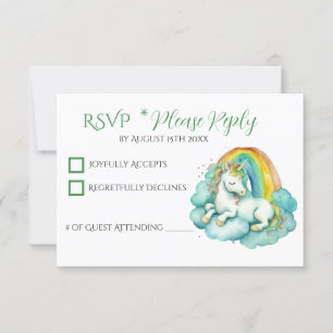 Tarjeta De Confirmación De Asistencia Baby Shower de Baby Unicorn
