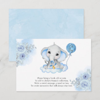 Tarjeta De Confirmación De Asistencia Baby Shower de la floral de la acuarela del elefan