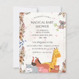 Tarjeta De Confirmación De Asistencia Baby Shower Invitations | Custom Wildflower Card