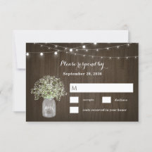 Babys Breath Mason Jar Rustic Fairy Lights Boda