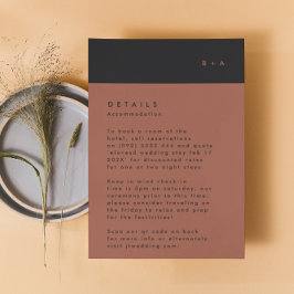 Tarjeta De Confirmación De Asistencia Banda de Terracota Negra