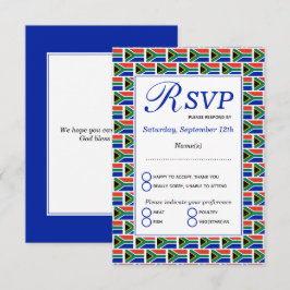 Tarjeta De Confirmación De Asistencia BANDERA Patriótica SUDAFRICANA
