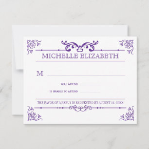 Tarjeta De Confirmación De Asistencia Bar-Bat Mitzvah de tipografía vintage