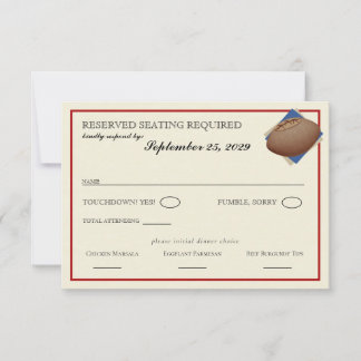 Tarjeta De Confirmación De Asistencia Bar de fútbol de cosecha Mitzvah Reply