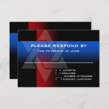 Bar Mitzvah Rojo y Azul en cualquier color