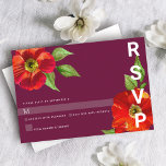 Tarjeta De Confirmación De Asistencia Bat Mitzvah Burgundy Moreno Floral acuarela modern<br><div class="desc">Estar orgulloso, regocijarse y celebrar este hito de su Bat Mitzvah favorito con esta sofisticada y personalizada tarjeta de inserción RSVP para su evento! Una moda, una impresionante acuarela floral de estilo moderno san serif, domina el fondo borgoñón. Personalice el texto del personalizado con la fecha de "respuesta". ¡Garantizada para...</div>