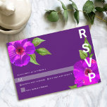Tarjeta De Confirmación De Asistencia Bat Mitzvah Morple Floral acuarela moderna Negrita<br><div class="desc">Estar orgulloso, regocijarse y celebrar este hito de su Bat Mitzvah favorito con esta sofisticada y personalizada tarjeta de inserción RSVP para su evento! Una acuarela floral rosa violeta, impresionante, de moda, con un serif san sencillo y moderno, domina un fondo de ciruela morada oscuro. Personalice el texto del personalizado...</div>