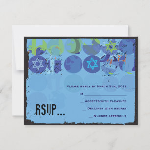 Tarjeta De Confirmación De Asistencia Bat Mitzvah Reply Card