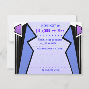 Tarjeta De Confirmación De Asistencia Bauhaus Tuxedo - LBV (Tarjeta de respuesta)