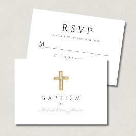 Tarjeta De Confirmación De Asistencia Bautismo religioso moderno