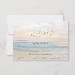 Tarjeta De Confirmación De Asistencia Beach Sunset Beach Boda Temático De Playa