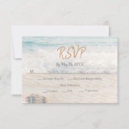 Tarjeta De Confirmación De Asistencia Beach Wedding Invitation Seaside/Oceanside Wedding
