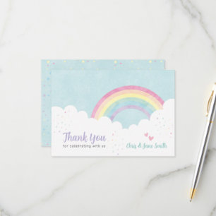 Tarjeta De Confirmación De Asistencia Bebé Rasplante Pastel Arcoiris