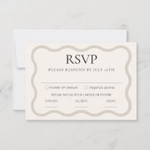 Beige & Ecru Elegante Marco ondulado minimalista m