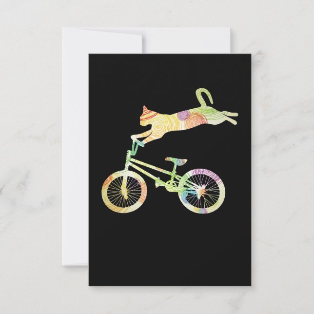 Tarjeta De Confirmación De Asistencia Bicicleta para gatos - Tu colección de regalos (Anverso)