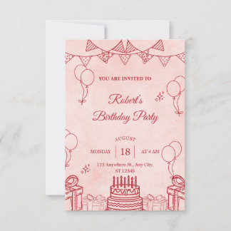 Tarjeta De Confirmación De Asistencia Birthday invitation