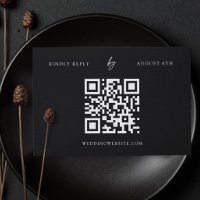 Black and White Modern Wedding Website Wedding