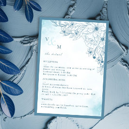 Tarjeta De Confirmación De Asistencia Bloom En La Tarjeta De Detalle De Boda De Invierno