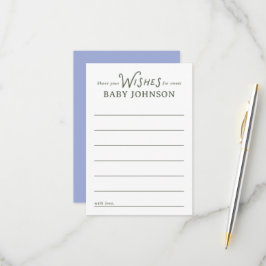 Tarjeta De Confirmación De Asistencia Blue and Green Wishes for Baby Shower Card