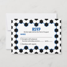 Blue Black White Soccer Ball Bar Mitzvah