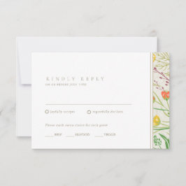 Tarjeta De Confirmación De Asistencia Boda al aire libre Wildflower Wild Meadow