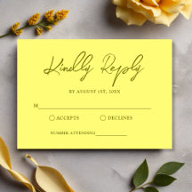 Boda amarillo de mantequilla moderna