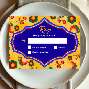 Tarjeta De Confirmación De Asistencia Boda amarillo mexicano