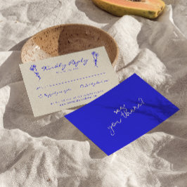 Tarjeta De Confirmación De Asistencia Boda audaz de la mano dibujado con azul retro