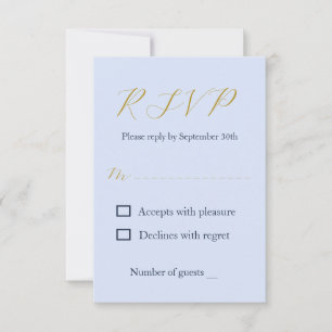 Tarjeta De Confirmación De Asistencia Boda azul opulento