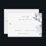 Tarjeta De Confirmación De Asistencia Boda azul turbio acuarela suave floral<br><div class="desc">Dusty Blue Soft Watercolor Floral Wedding RSVP / Tarjeta de respuesta: Este hermoso diseño presenta flores de acuarela suave y fluida en azul polvoriento / azul-gris con hojas y vides grises. Está emparejado con un tipo de letra moderno y suelto. La parte trasera tiene un aspecto de acuarela pintado de...</div>