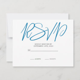 Tarjeta De Confirmación De Asistencia Boda Beach Ocean Blue Sand Destino moderno