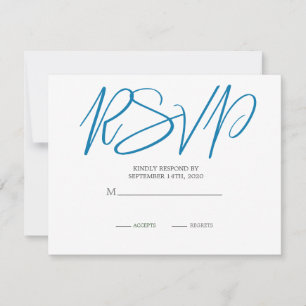 Tarjeta De Confirmación De Asistencia Boda Beach Ocean Blue Sand Destino moderno