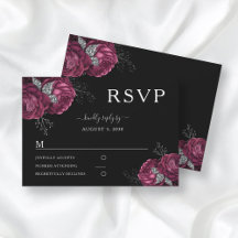 Boda Black Floral Burgundy Peonies