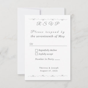 Tarjeta De Confirmación De Asistencia Boda Blanco simplemente católico