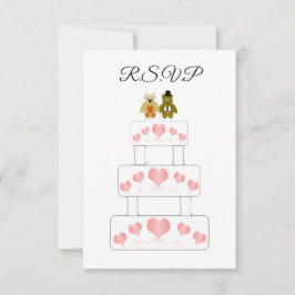 Tarjeta De Confirmación De Asistencia Boda Boda de diseño de tarta