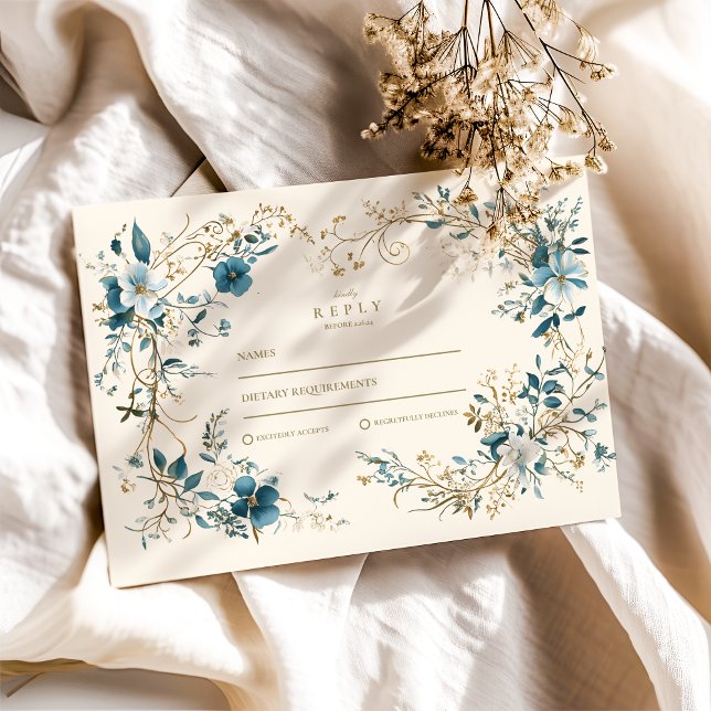 Tarjeta De Confirmación De Asistencia Boda Bohemiana de ferrys florales (Subido por el creador)