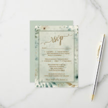 Boda Boho Chic Flores Silvestres Verde Salvia y Do
