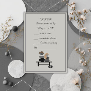 Tarjeta De Confirmación De Asistencia Boda boho de la pareja Eternal Stone