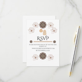 Tarjeta De Confirmación De Asistencia Boda Boho Floral Rústica