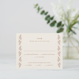 Tarjeta De Confirmación De Asistencia Boda Boho Rama Vintage