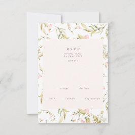 Tarjeta De Confirmación De Asistencia Boda Boho Spring Botanical Big WildFlower