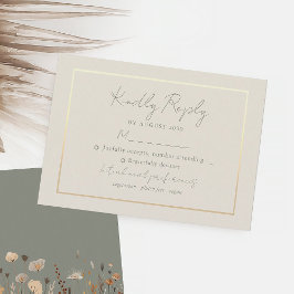 Tarjeta De Confirmación De Asistencia Boda Boho Verde Salvia