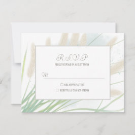 Tarjeta De Confirmación De Asistencia Boda Botánico Costero