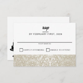 Tarjeta De Confirmación De Asistencia Boda Cake